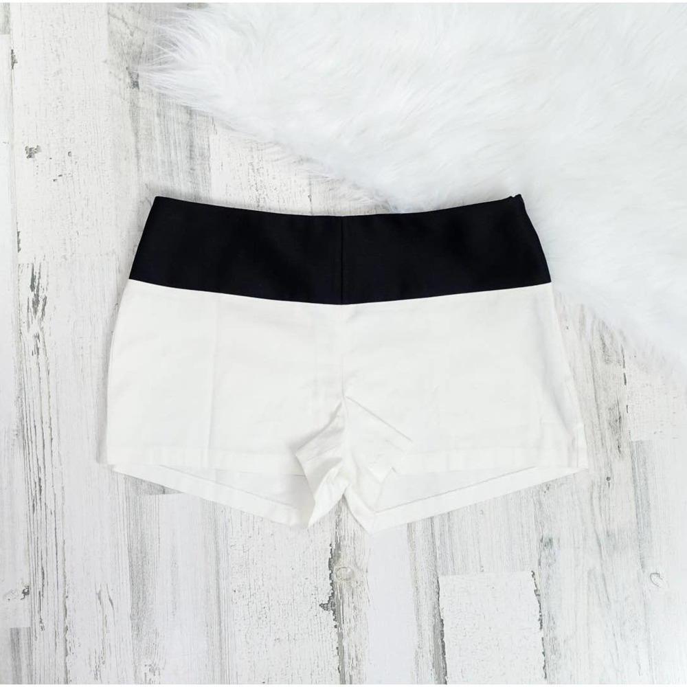 Express Color Block Side Zip Satin Trim Shorts - image 3